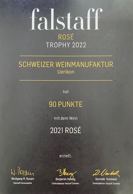 Rosé 2021 mit 90 Punkten bei Falstaff